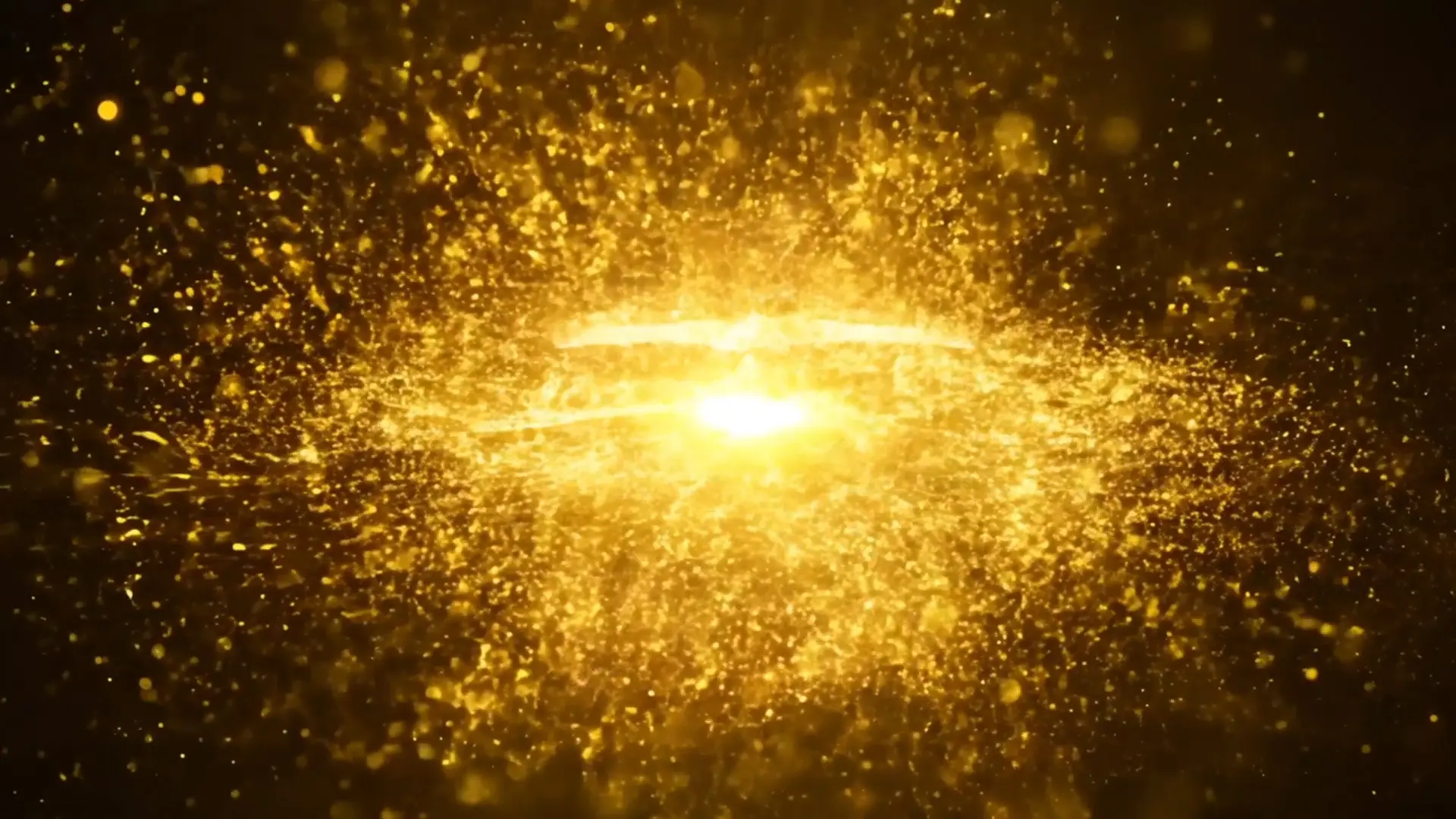 Shimmering Gold Explosion Overlay for Video Editors